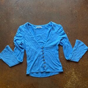 Reformation Blue Long Sleeve XS